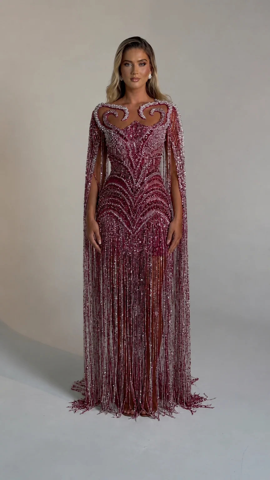 Front view of the burgundy color variant
