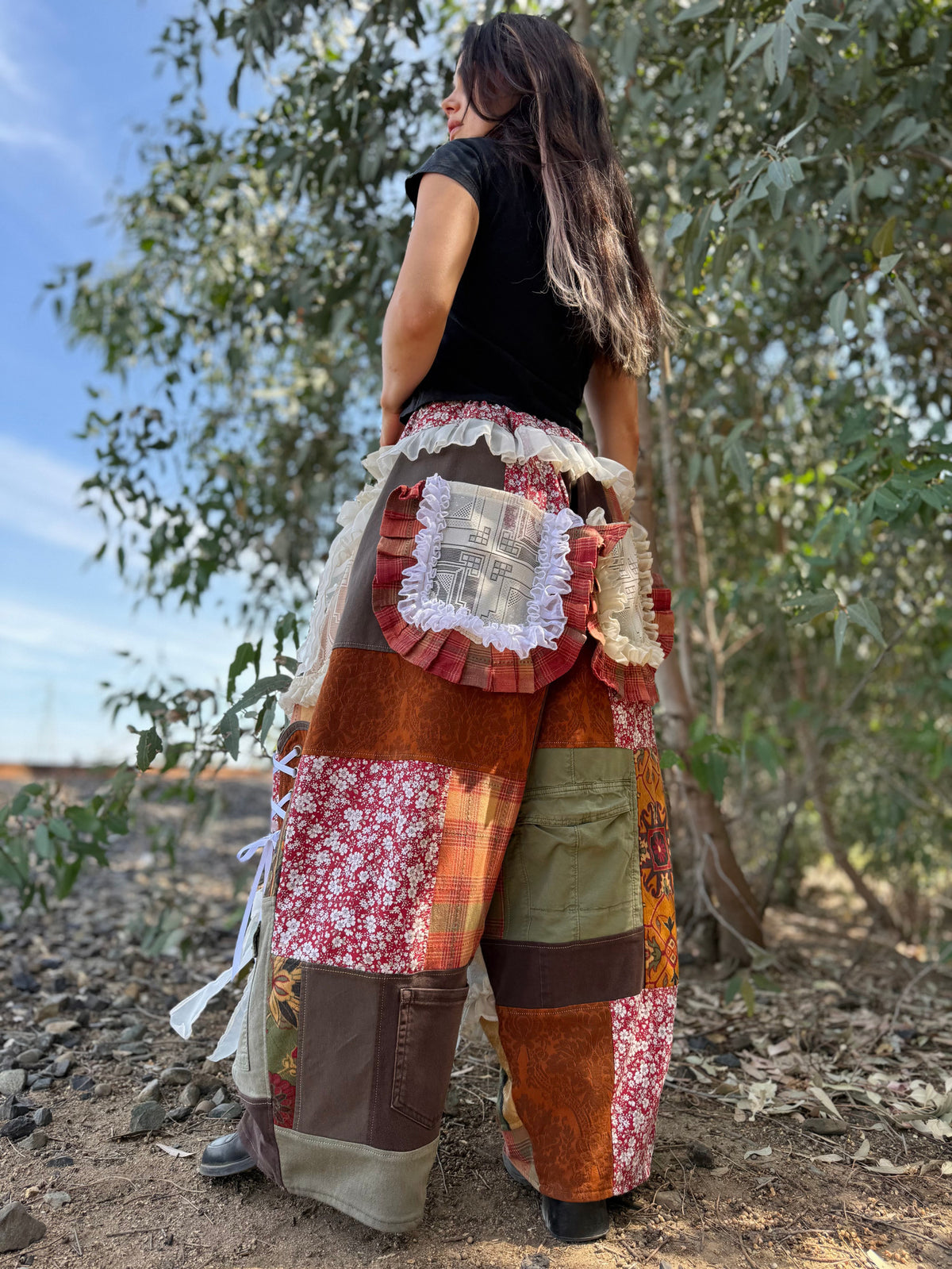 Upcycled Adjustable-Waist Pants