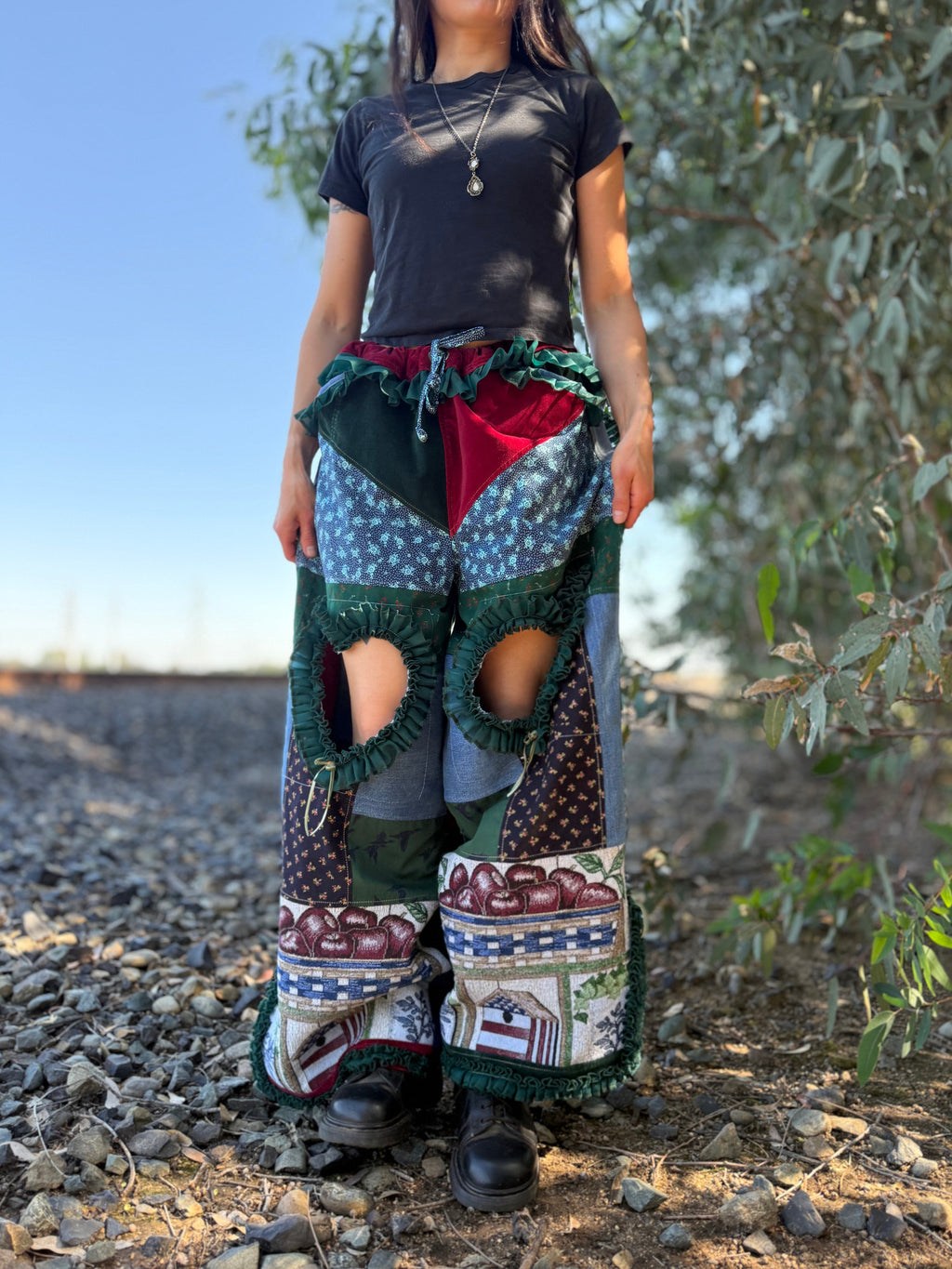 Upcycled Adjustable-Waist Pants