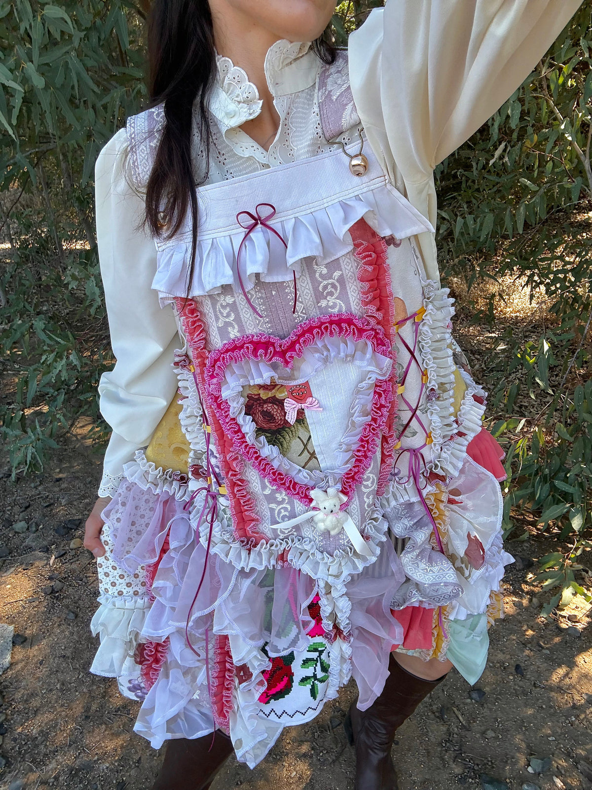 Upcycled Ruffle Dress