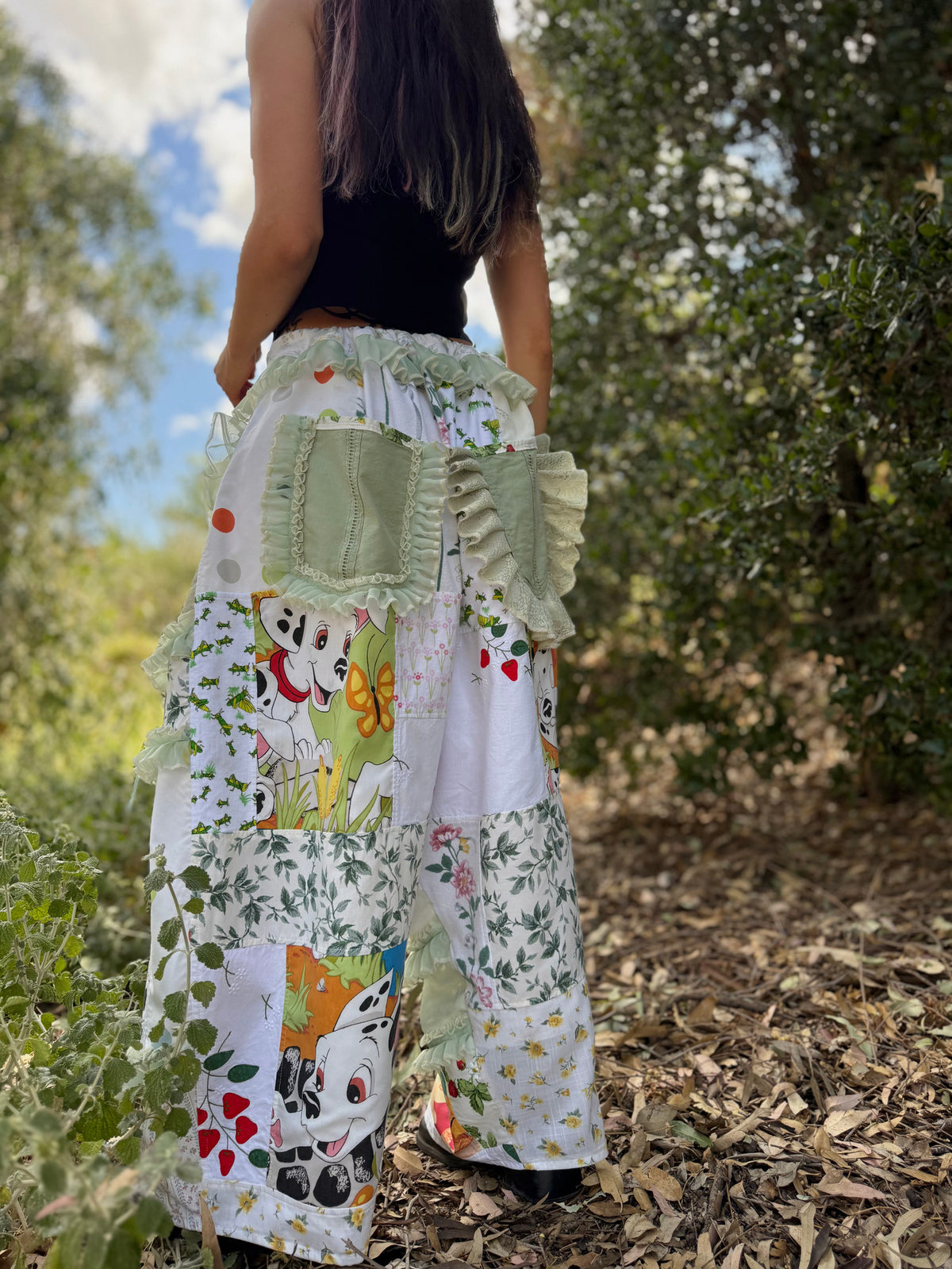 Upcycled Adjustable-Waist Pants