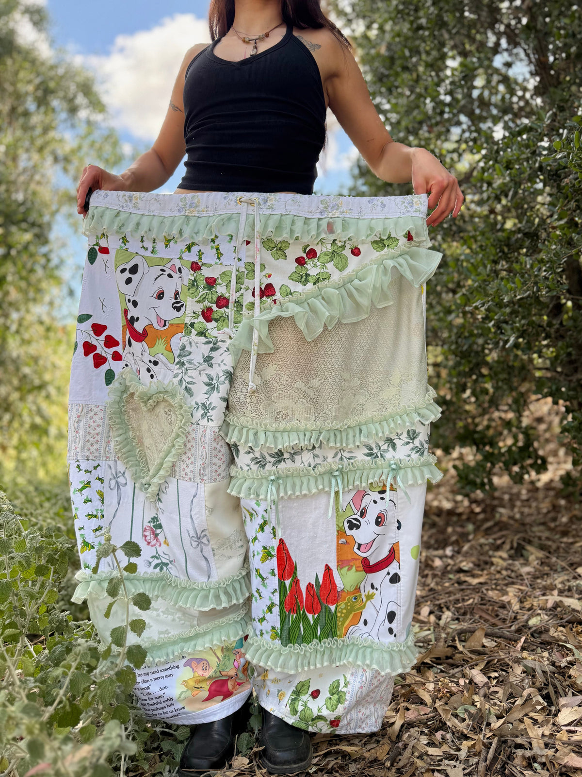 Upcycled Adjustable-Waist Pants