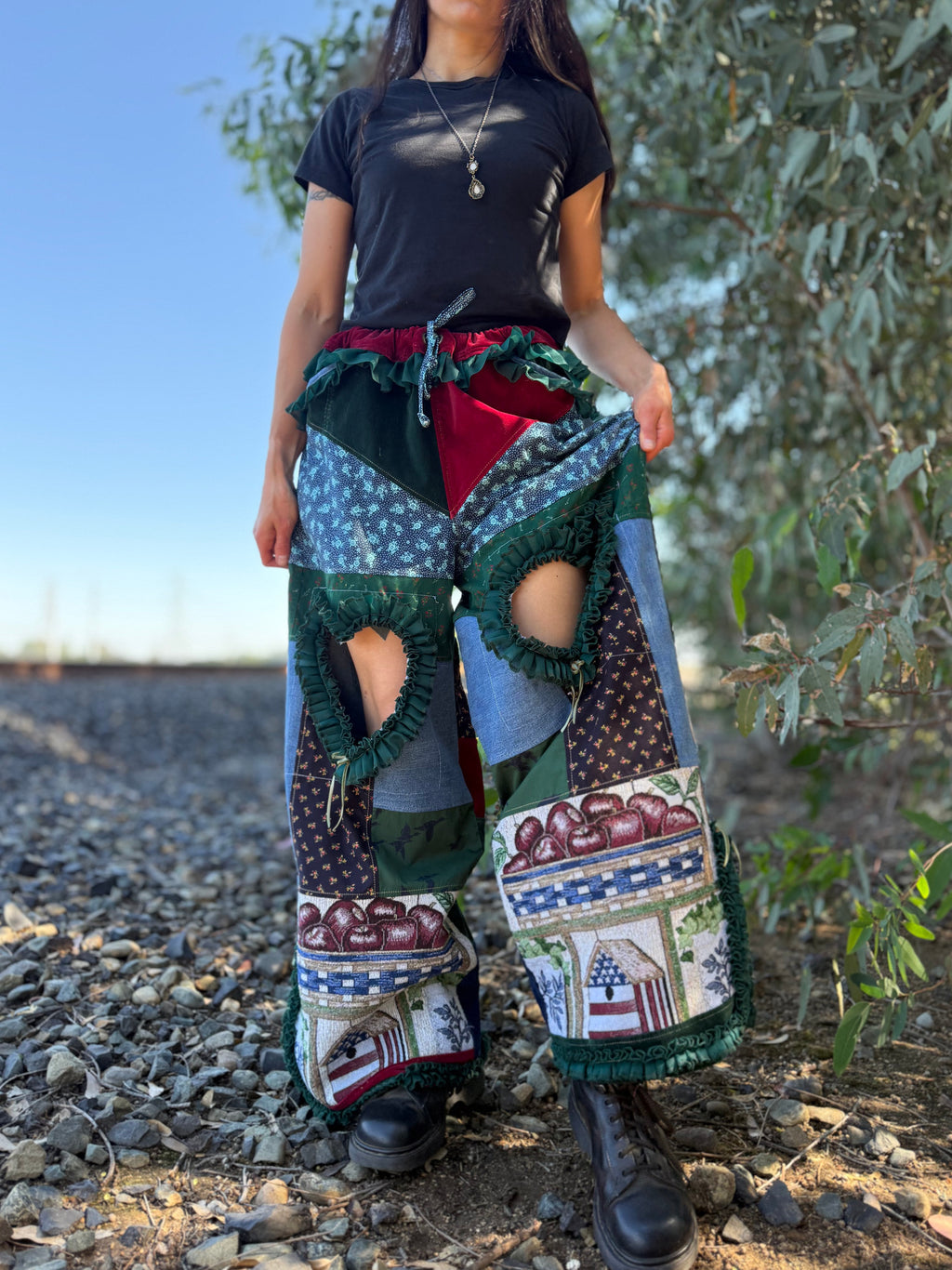 Upcycled Adjustable-Waist Pants