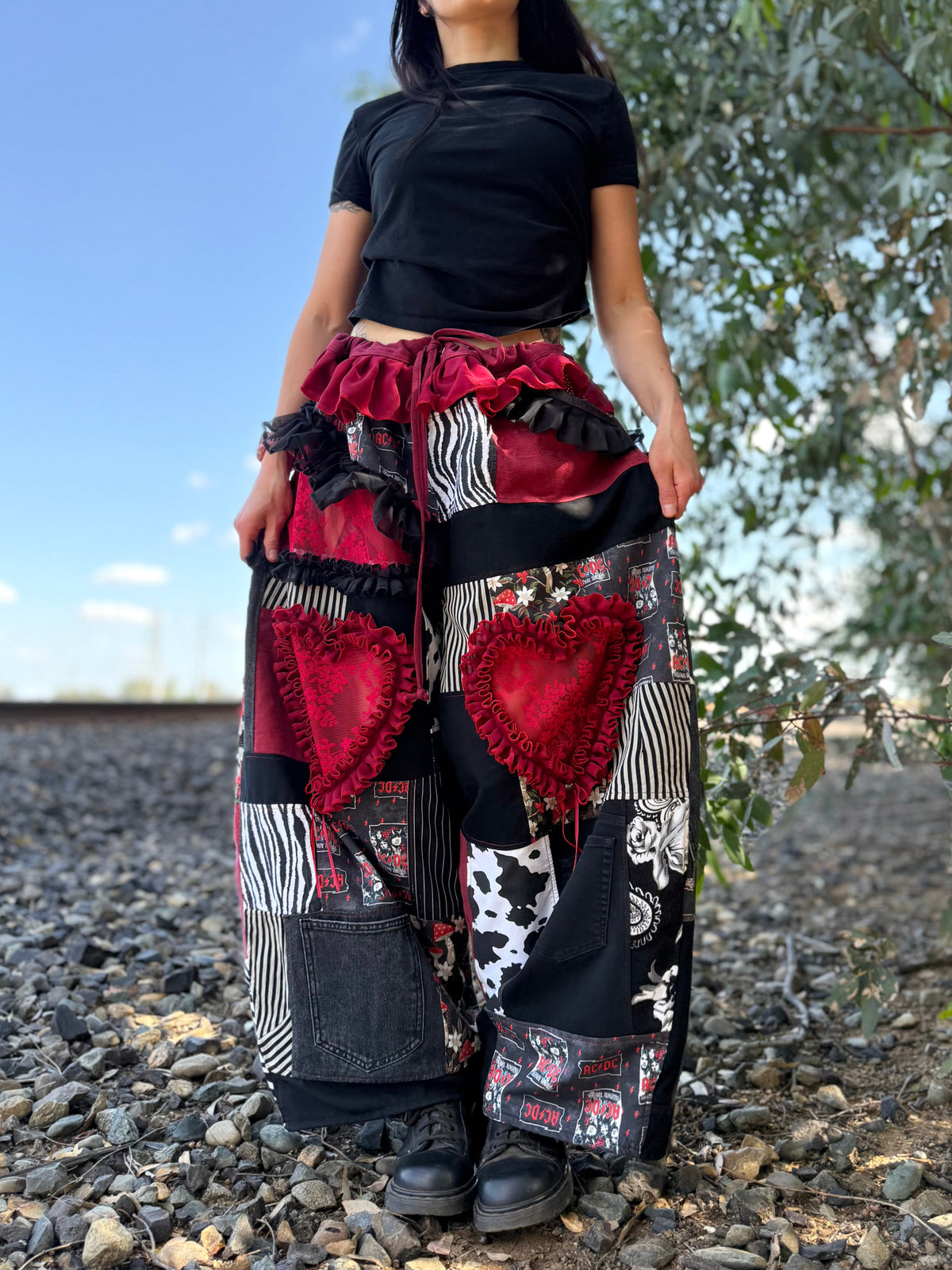 Upcycled Adjustable-Waist Pants