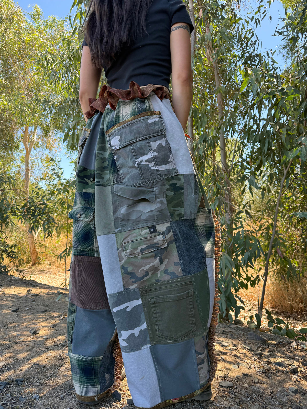 Upcycled Adjustable-Waist Pants